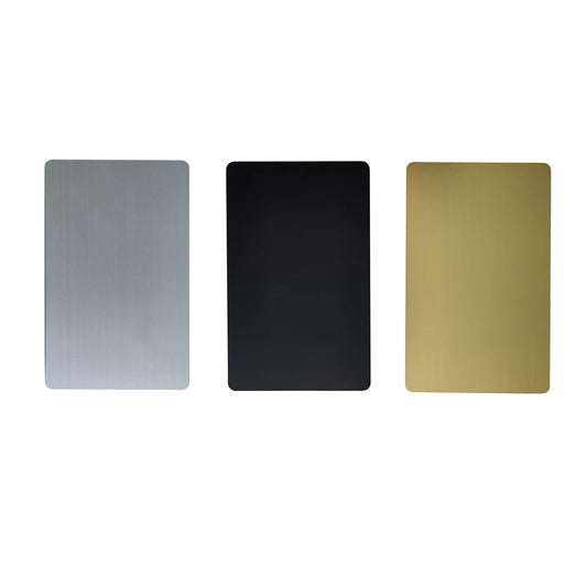 5 Pack NFC Metal Cards - Metal Front & PVC Back, Laser Customizable - 888 Bytes Storage - for Business & Networking