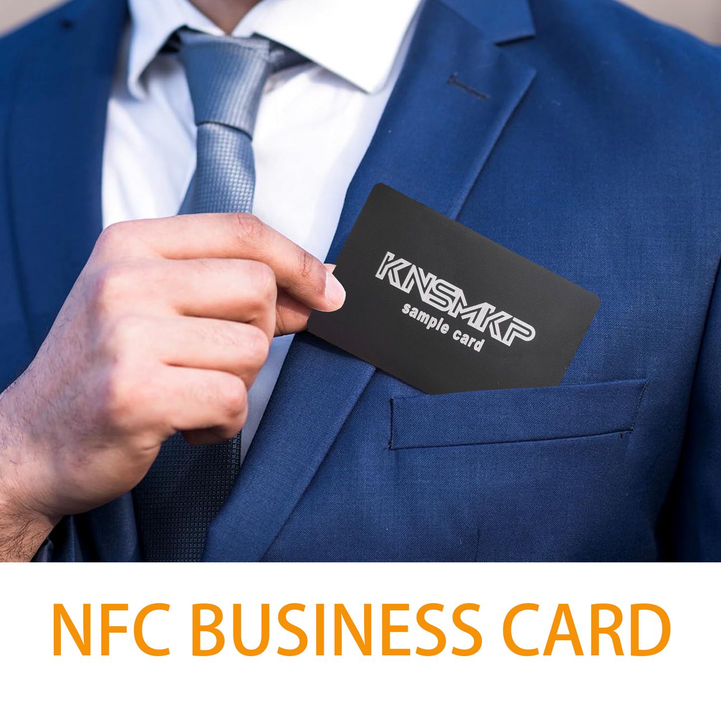 5 Pack NFC Metal Cards - Metal Front & PVC Back, Laser Customizable - 888 Bytes Storage - for Business & Networking