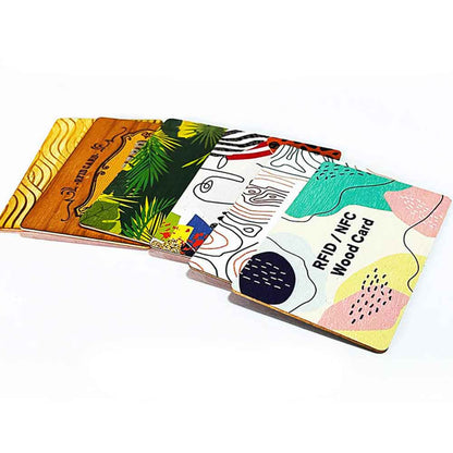 Premium Blank Wooden NFC Cards | CO2 Laser Engravable (NTAG213)